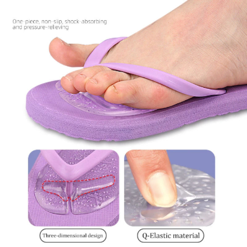 Ultra-thin gel toe pads for flip flops - maintains natural toe grip comfort